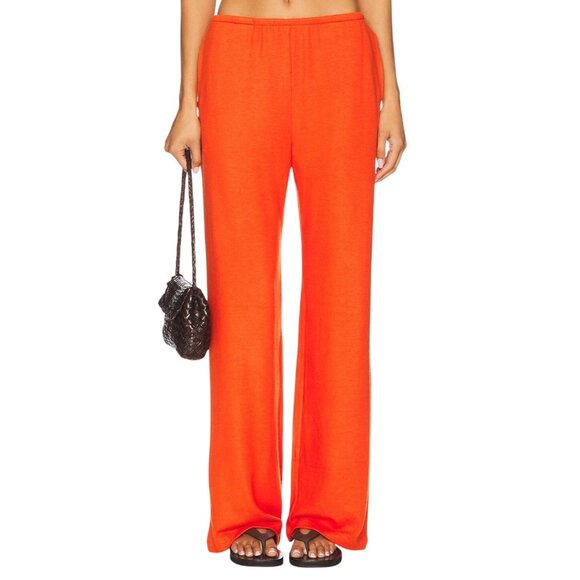 LESET Lauren Pocket Pants in Poppy X-Small New Womens Lounge Trousers - Picture 1 of 14